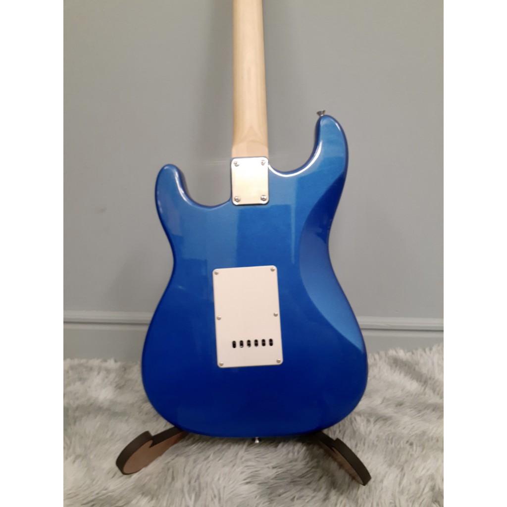 Guitar điện Saiger 3 mobin màu xanh