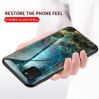 Ốp điện thoại kính cường lực họa tiết đá hoa cương cho Samsung Galaxy A51 A71 S20 Plus S20 Ultra Note 10 Lite S10 Lite