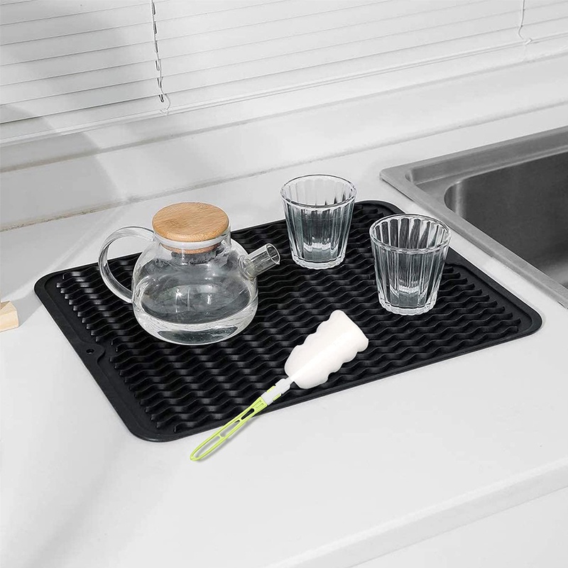 Silicone Thảm Silicon Lót Chén Dĩa Ráo Nước Cách Nhiệt Jp6