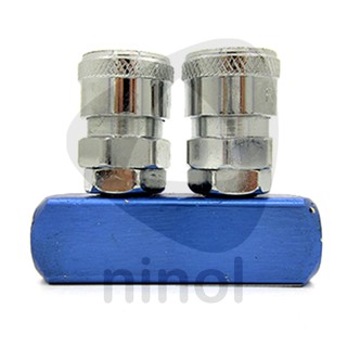 Nối nhanh máy khí nén - bộ đầu nối dây hơi chia 2 SML