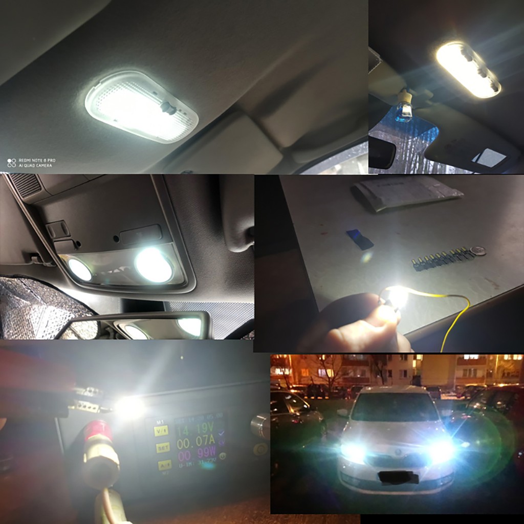 Đèn LED T10 LED W5W 194 12929 6000K 12v chuyên dụng cho nội thất xe hơi Honda Toyota