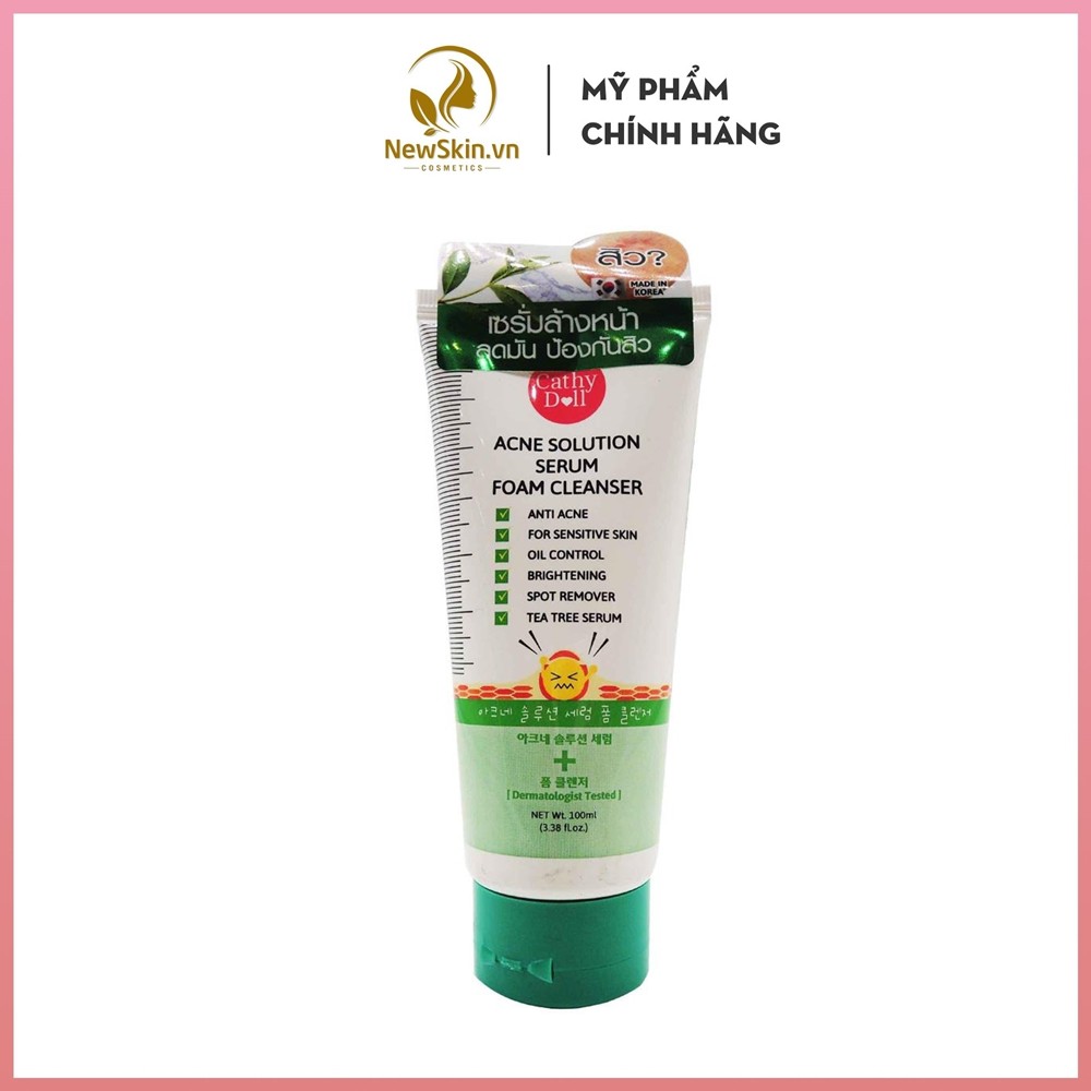 Sữa Rửa Mặt Cathy Doll Acne Solution Serum Foam Cleanser 100ml