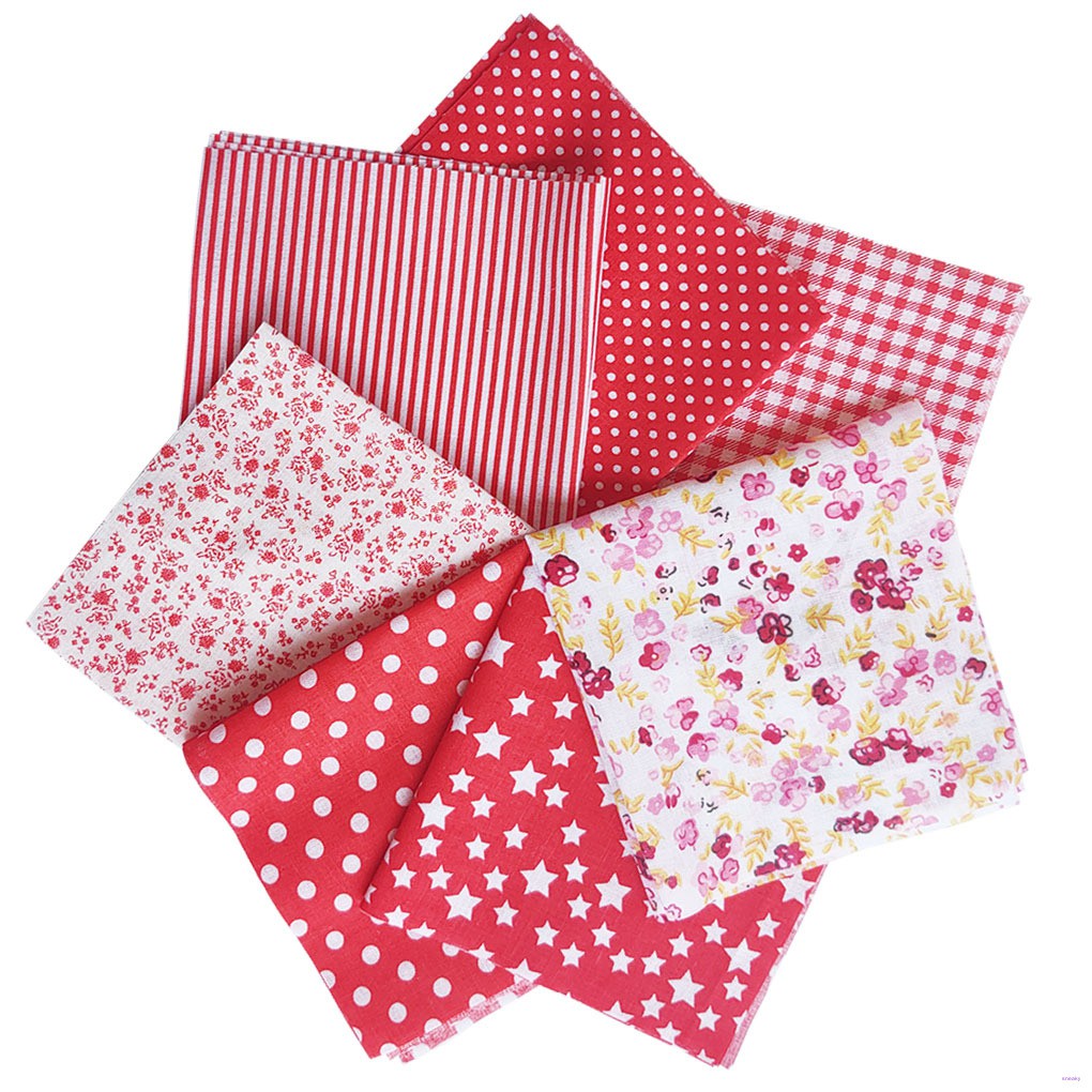 Set 7 Tấm Vải 25x25cm Họa Tiết In Đa Năng Tiện Dụng