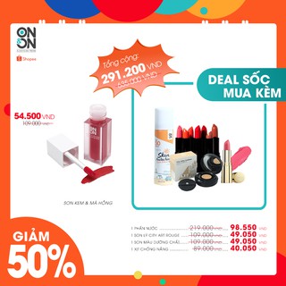 [ Có Kèm Deal Sốc ] Son Kem & Má Hồng Dạng Tint City Flower Lip LacQuer On&On Cao Cấp Tích Hợp Tiện Lợi