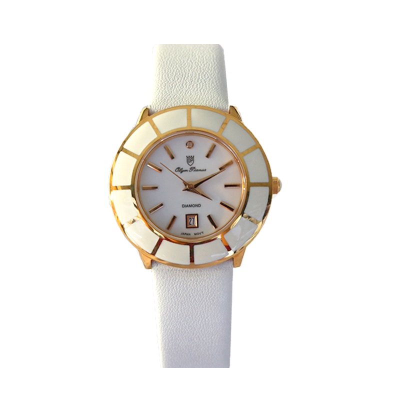 Đồng Hồ Nữ Olym Pianus OP2497LR-T-GL Chính Hãng Dây Da Màu Trắng