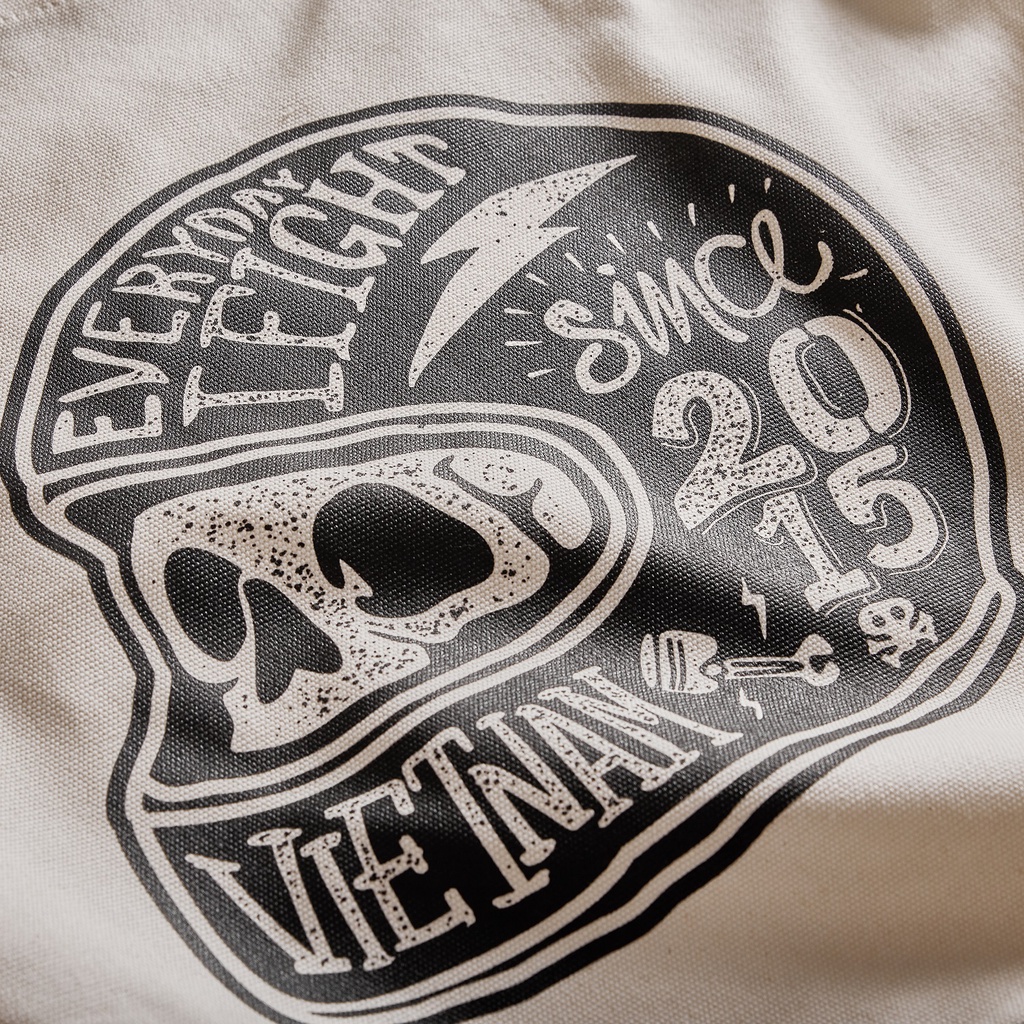 Túi Tote Gori Bag Unisex Nam / Nữ Gori Đầu Lâu | Chất Liệu Cao Cấp Màu Trắng