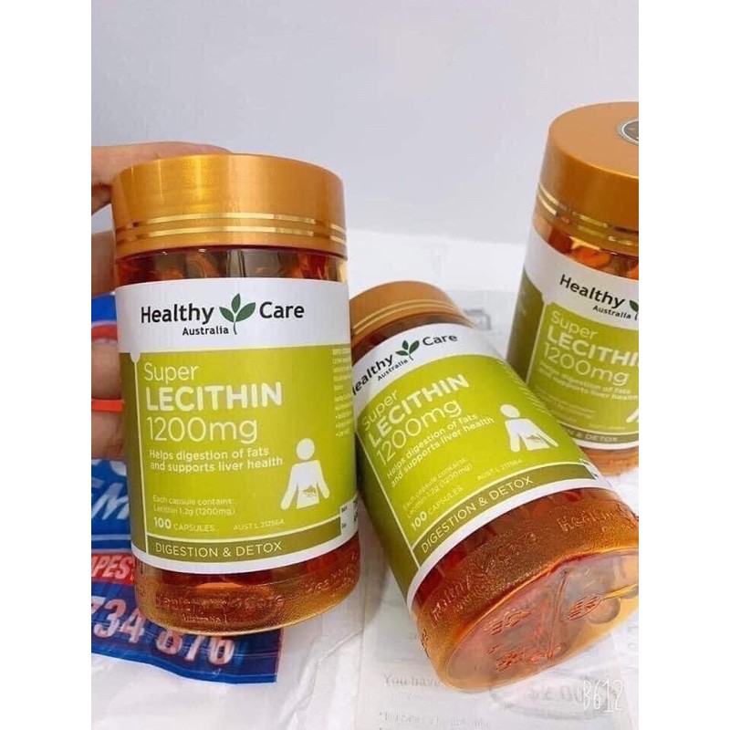 Mầm Đậu Nành Healthy Care Super Lecithin 1200mg Lọ 100 Viên Của Úc