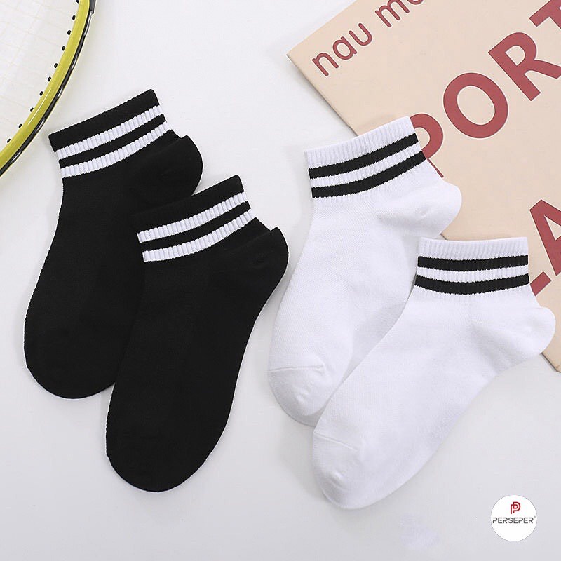 Tất Cổ Ngắn Nam Nữ chất Liệu Vải Cotton Mềm Mịn Co Giãn 4 Chiều Dáng Thể Thao Dễ Phối Đồ