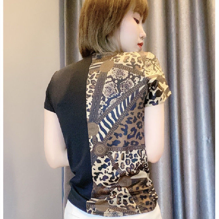 ✑♦Ga châu âu 2022 mùa hè in thời trang mới áo thun nữ ngắn tay mỏng trên cùng tất cả các kết hợp áo sơ mi mỏng nửa tay