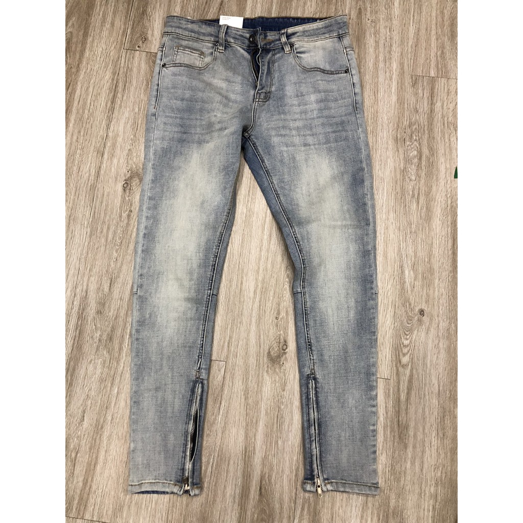 [Mã SKAMAP6 giảm 8% TỐI ĐA 50K đơn250K] QUẦN JEAN ZIP FOXSEVENTY TRƠN MÀU ĐẸP CAO CẤP DÁNG ÔM CHÂT CO DÃN | BigBuy360 - bigbuy360.vn