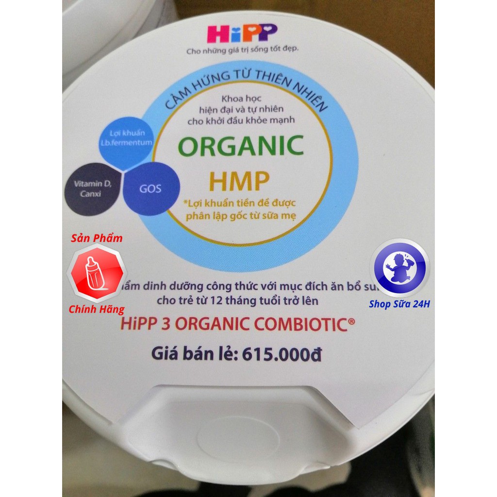 [MẪU MỚI] Sữa HiPP COMBIOTIC ORGANIC HMP Số 1, 2, 3, 4 Lon 800G