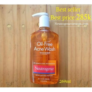 Sữa rửa mặt Neutrogena Oil Free Acne Wash 269ml