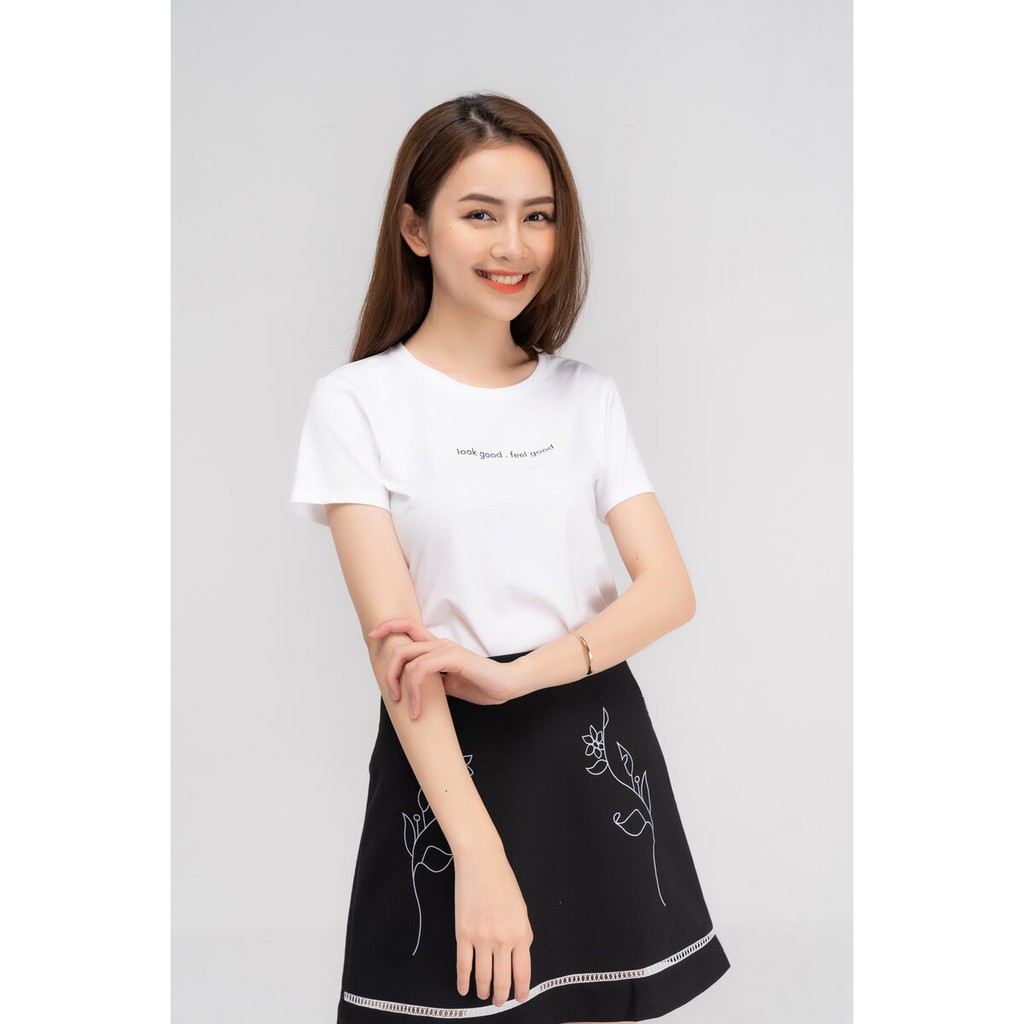 Áo phông nữ cổ tròn cotton YODY thấm hút cực tốt, thoáng mát và mềm mại - PPN4134 | BigBuy360 - bigbuy360.vn