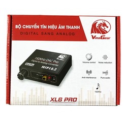 Bộ Chuyển Âm Thanh Quang Vinagear XL6 Pro Tích Hợp Nút Tăng Giảm Âm Lượng - Hàng Chính Hãng