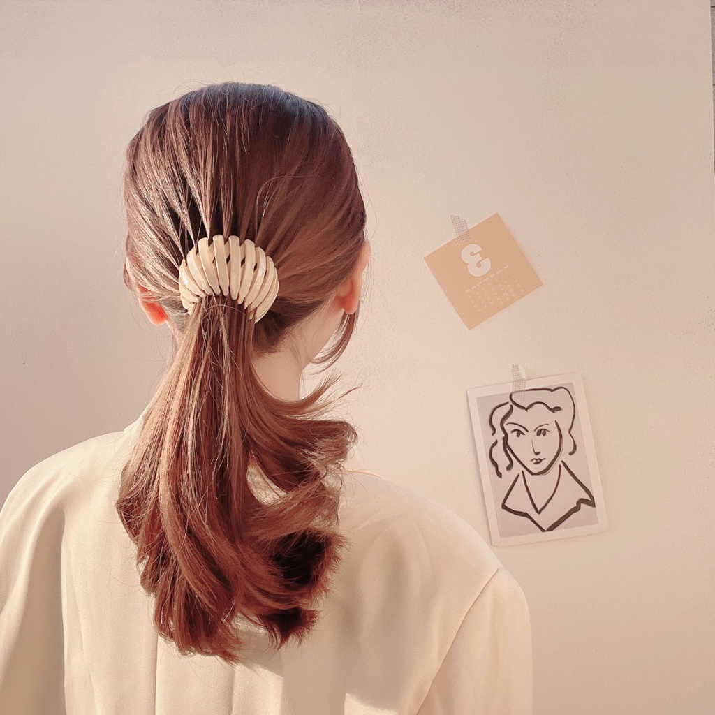 Dây Buộc Tóc Đuôi Ngựa Hình Tổ Chim Cố Định Tóc Đuôi Ngựa Có Thể Thu Gọn Cho Nữ