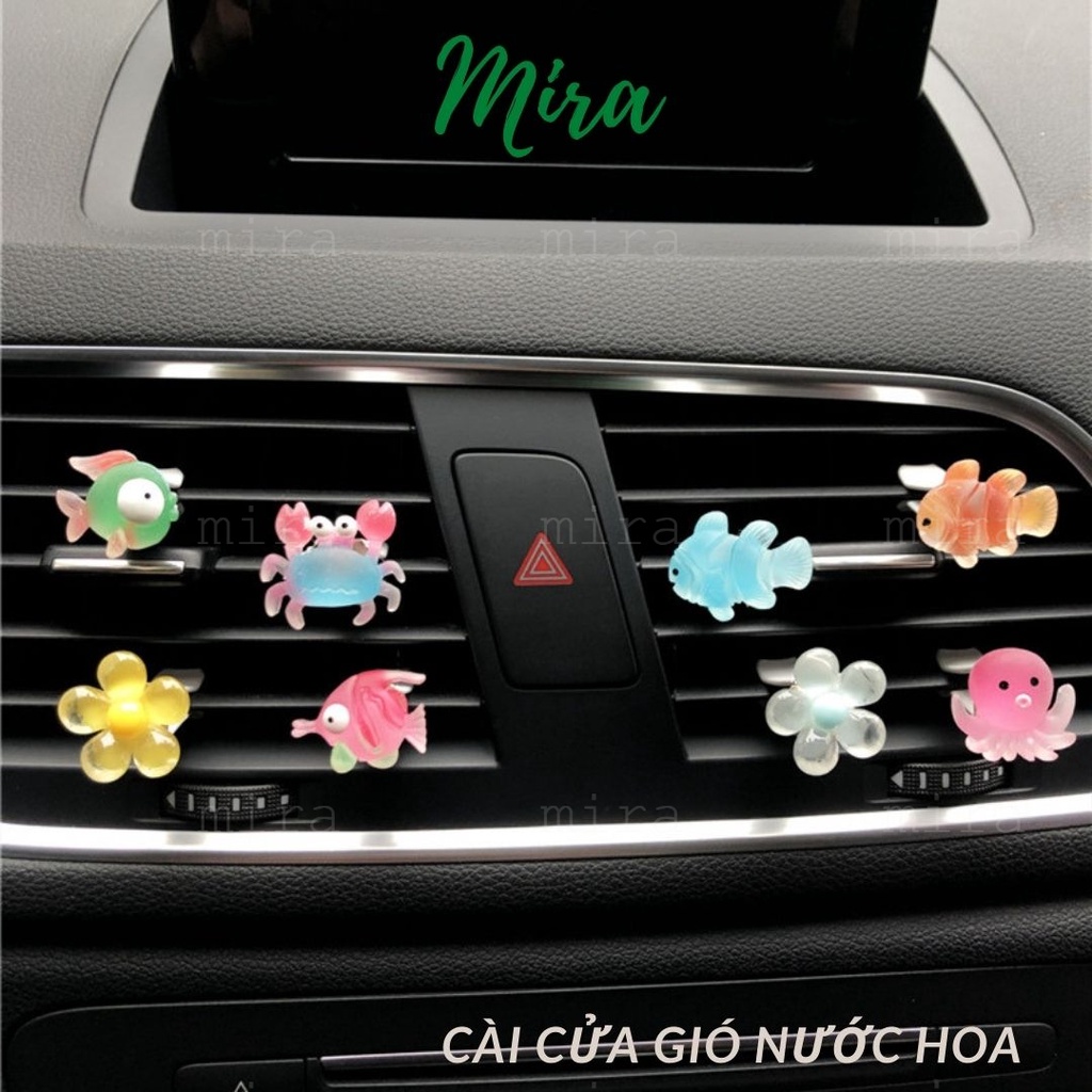 Cài Cửa Gió Điều Hòa Xe Hơi Cá Biển Cua Bạch Tuộc Hoa Kẹp Trang Trí Xe Ô Tô MIRA-OTO8013