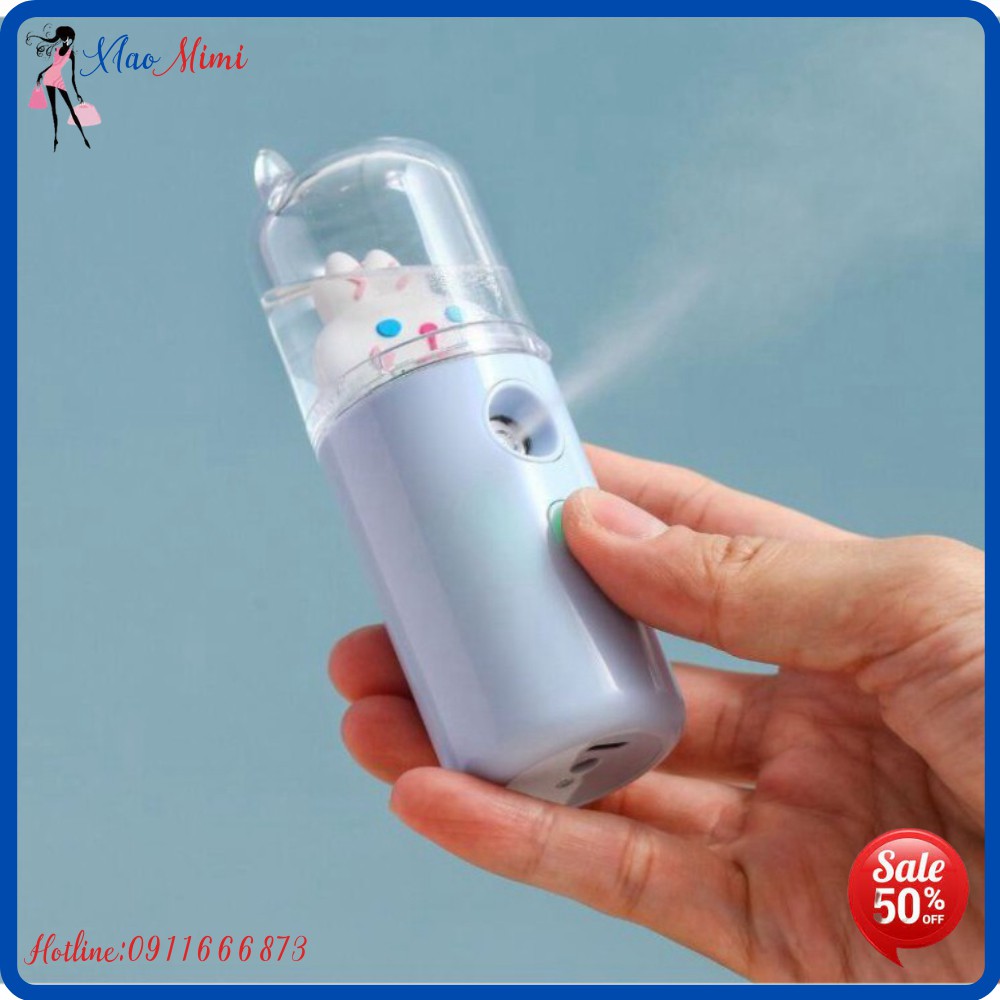 (HOTTREND 2021) Máy Cầm Tay Phun Sương Mini Hình Bò Sữa - Tích Điện Phun Sương Hơi Nước Tạo Ẩm (Hot)