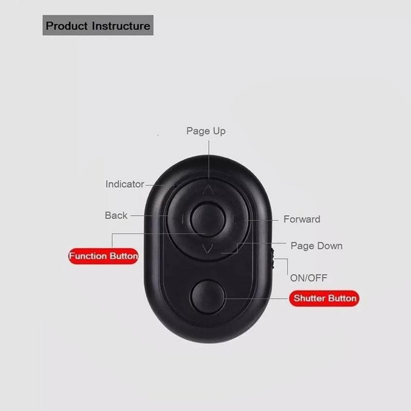 Nút điều khiển từ xa mini bluetooth không dây tự hẹn giờ cho camera điện thoại