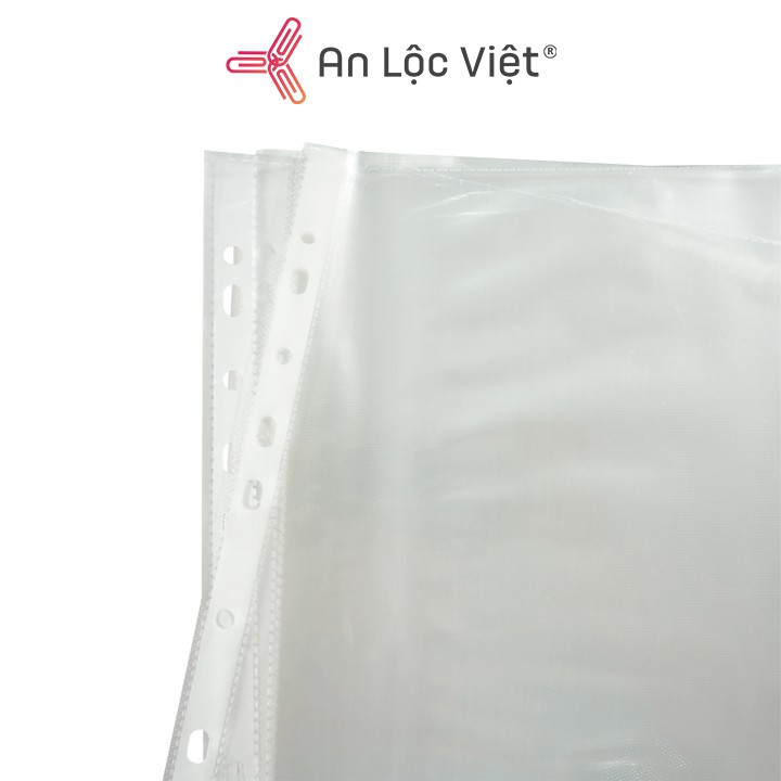 Xấp 100 tờ Bìa lỗ (File lỗ) 3 lạng với mép viền bìa nhựa 11 lỗ trong suốt, ép chắc chắn, cực dai đựng nhiều tờ giấy A4