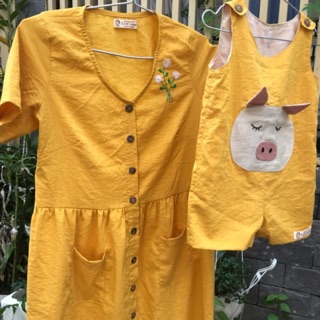 Set đầm linen cho mẹ và bé