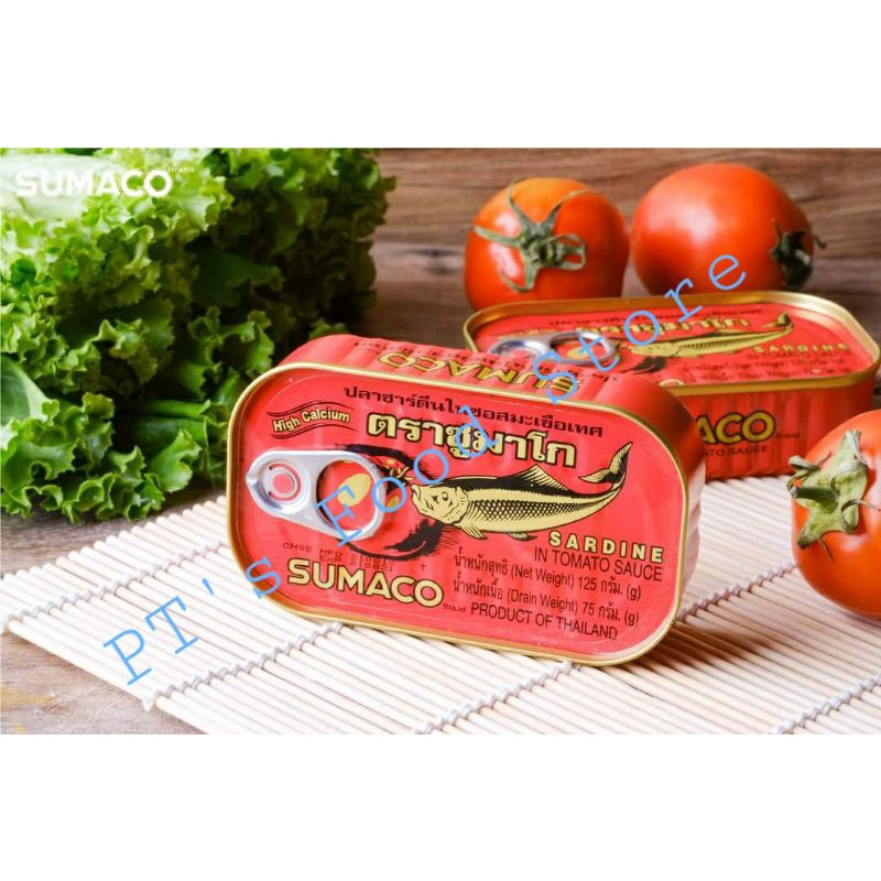 [Nhập khẩu] Cá Mòi 125gr Sốt Cà Chua đóng hộp Sumaco sardines Giàu CANXI bổ dưỡng, thơm ngon đậm đà