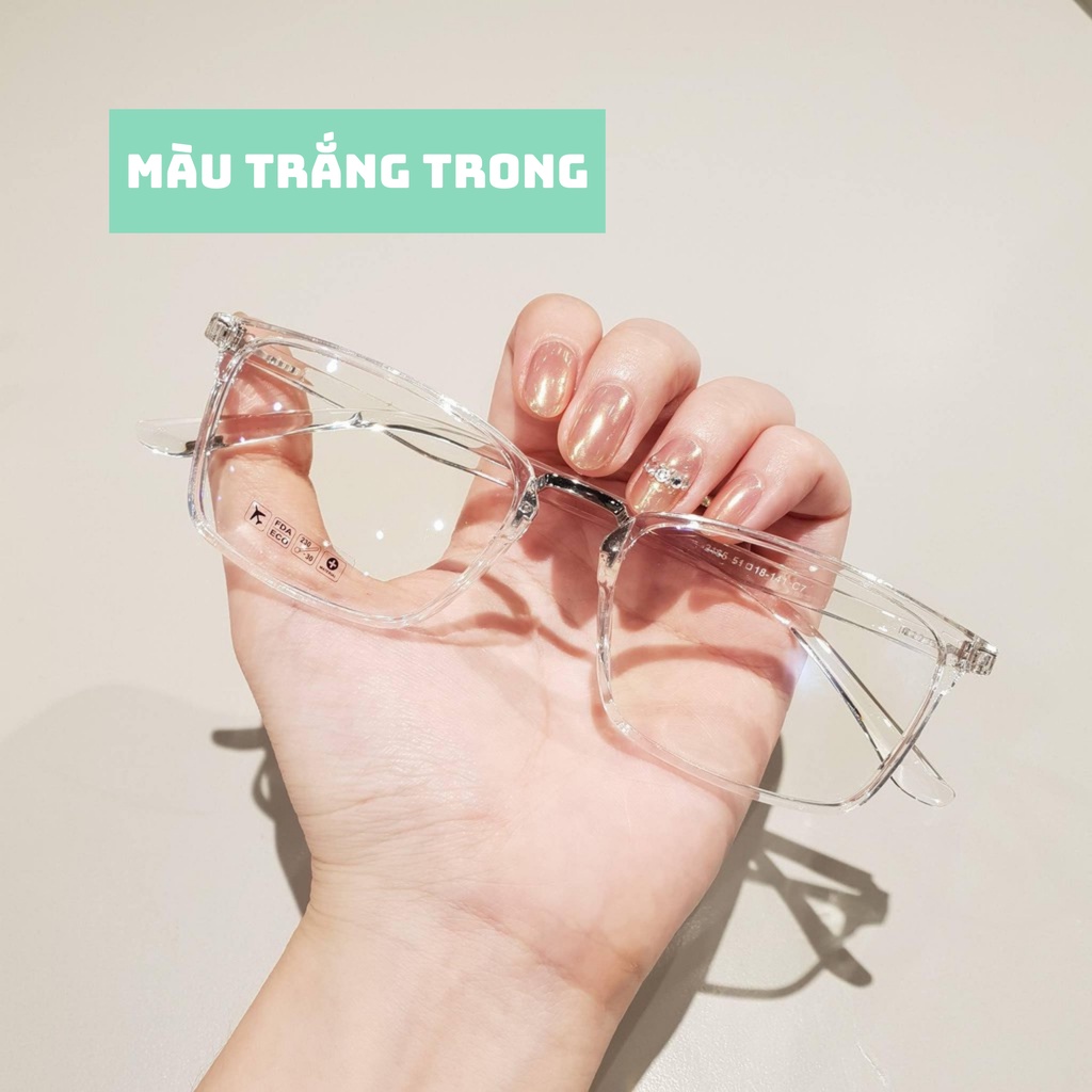 Gọng kính cận nữ vuông 2165 nhựa dẻo Tr90 hợp thời trang giá rẻ có thể thay cận viễn loạn