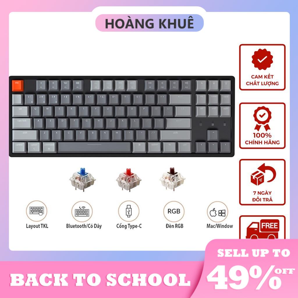 Bàn phím cơ Keychron K8 (Hàng chính hãng) - Dùng được cho Mac/Window/IOS/Android - Bảo hành 12 Tháng