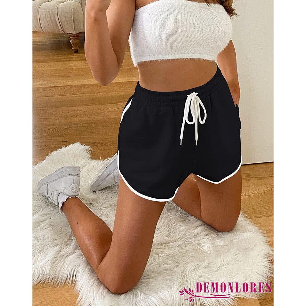 Quần Short Thể Thao Nữ Lưng Thun Co Giãn Nhiều Màu Sắc