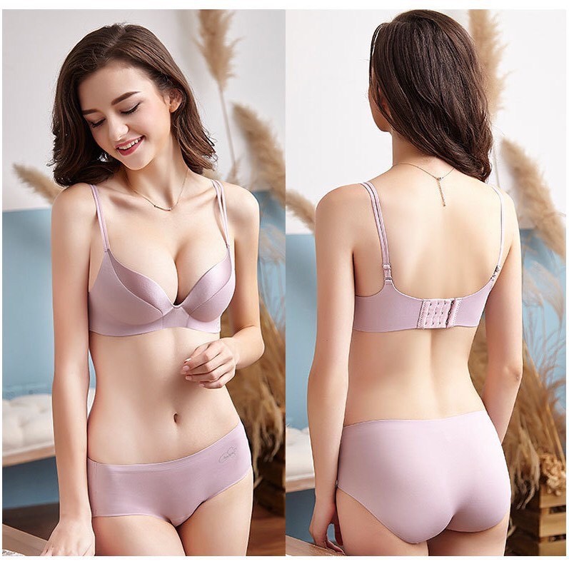 Áo Ngực Không Gọng Phối Satin Lụa - Áo Ngực Đúc Su Phối Satin Lụa Đệm Dày Không Gọng Siêu Xịn
