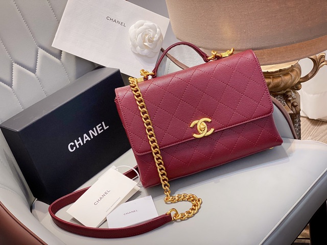 Túi xách nữ đeo chéo da hạt sần khoá vàng hàng cao cấp fullbox có hộp