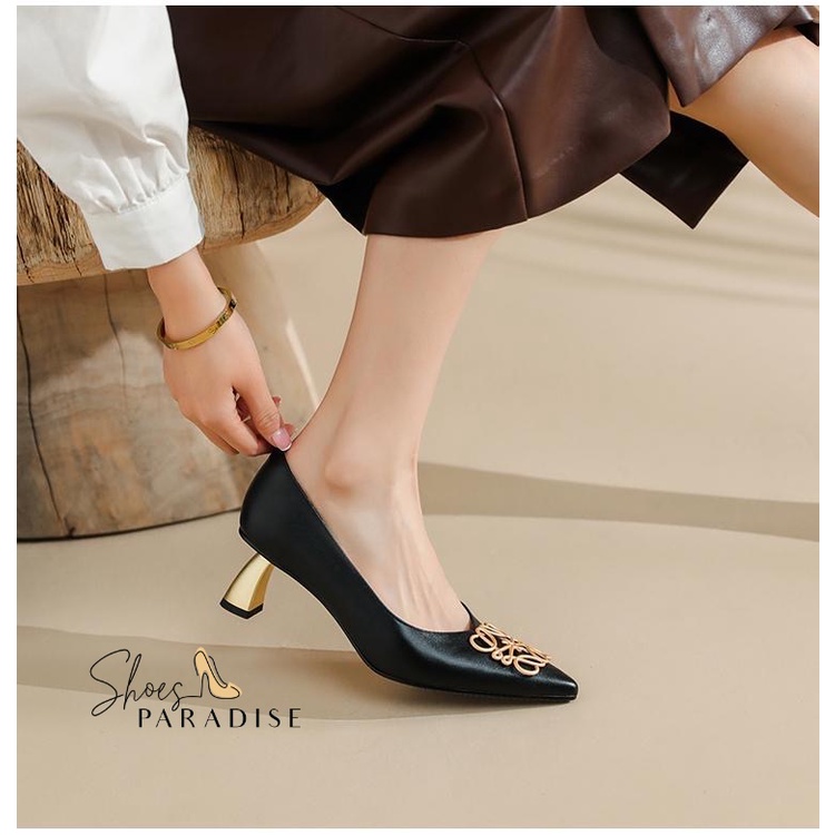 Giày cao gót nữ công sở mũi nhọn bích gót 5p thời trang sang trọng Shoes Paradise BBXK22