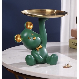 Tượng gấu bê khay decor