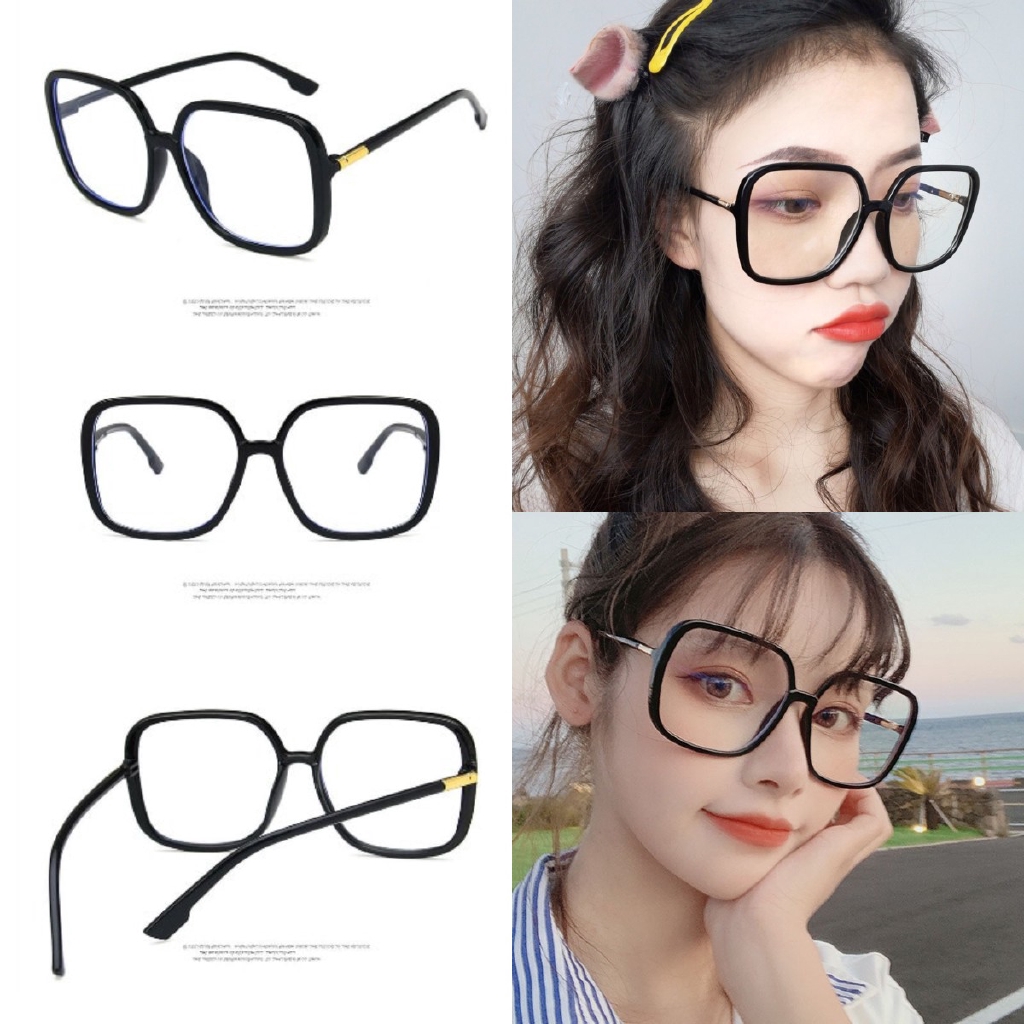 Big Square Frame Eyeglasses Men Korean Design Retro New