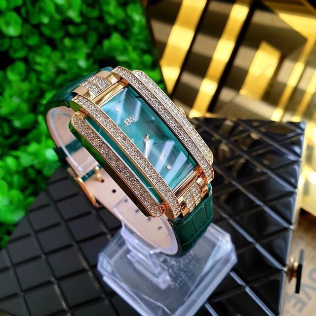 Đồng hồ JBW Nữ J6358L Mink Quartz Diamond Crystal Green Dial Ladies Watch