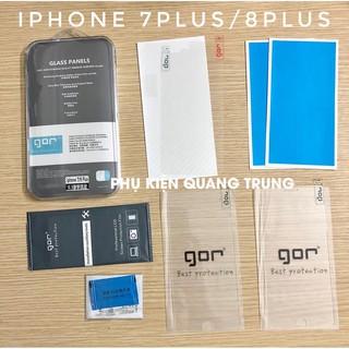 Bộ 2 miếng cường lực gor dành cho iphone7plus,iphone8plus,bảo vệ cực tốt