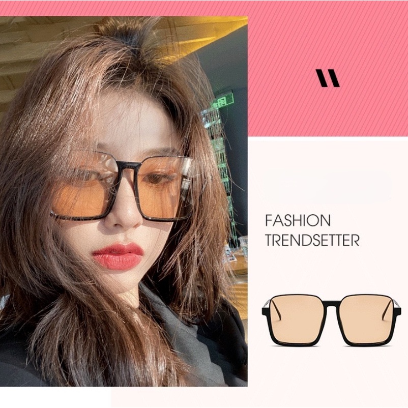 Kính mát gọng vuông cỡ lớn thời trang cho nam/ nữ