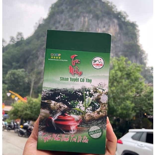 Trà Mầm Shan Tuyết Cổ Đặc Sản Cao Nguyên Đá Hà Giang 100g (Tặng kèm 02 thìa pha trà bằng sứ)