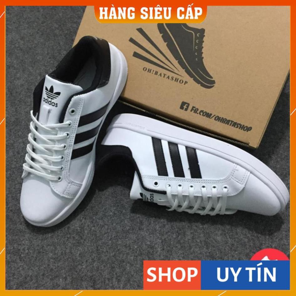 [ Hàng Loại 1 ] - Giày Thể Thao Trắng Sọc Đen Nam Nữ TLS103 | BigBuy360 - bigbuy360.vn