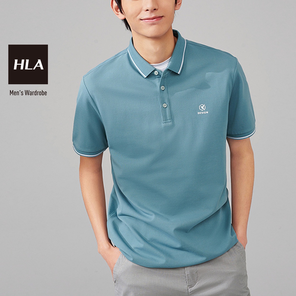 HLA - Áo Thun Polo Nam Design Pattern Polo Shirt