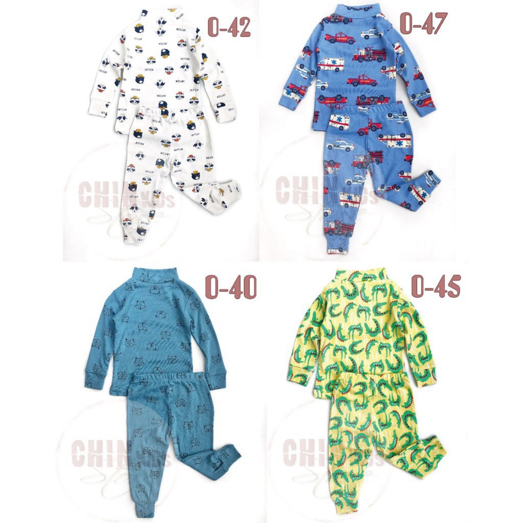 Bộ quần áo bé gái bé trai thun cotton borip gymboree cổ 3cm dài tay giữ nhiệt Hàng xuất dư loại 1