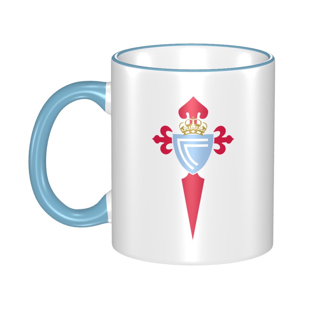 RC Celta Vigo logo Cốc cà phê sáng tạo Cốc đôi Cốc gốm đơn giản Cốc uống gốm hợp thời trang 330ml
