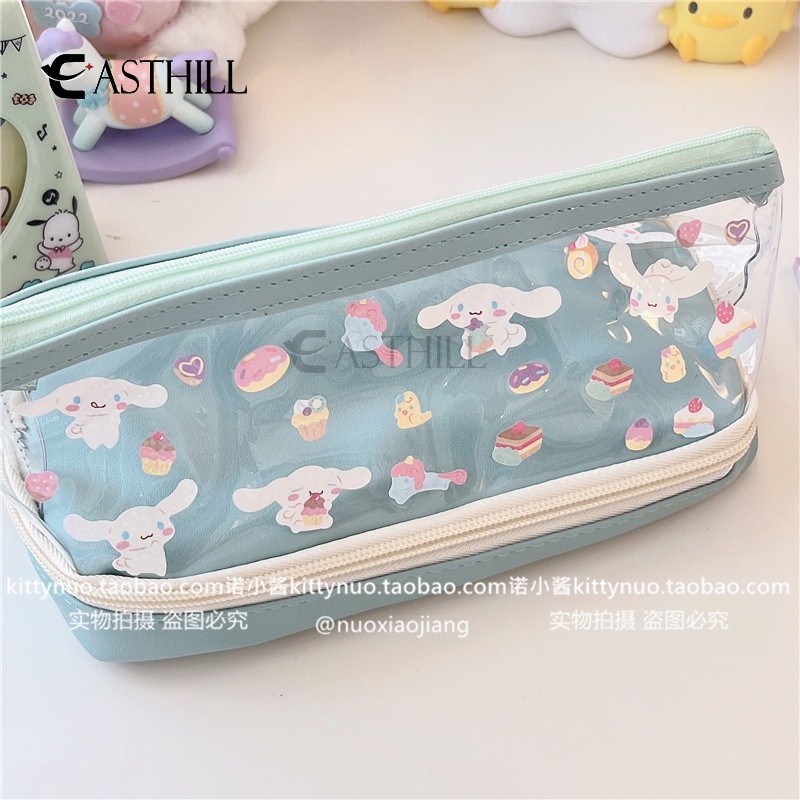 Bóp Viết Khóa Kéo Đôi MyMelody Cinnamoroll Kuromi Trong Suốt Hoạt Hình Dễ Thương Làm Quà Tặng Cho Bạn Gái Mymi