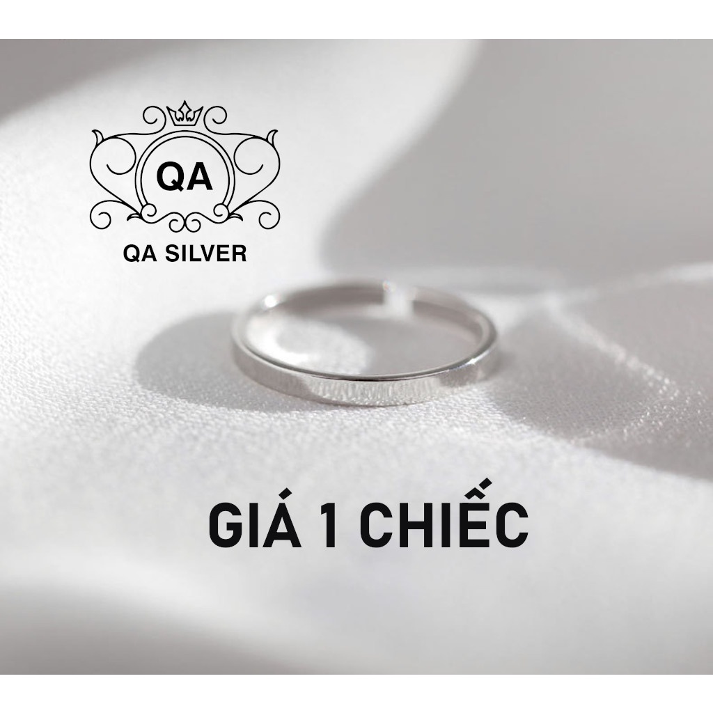 Nhẫn bạc 925 trơn bản rộng nam nữ dày to tối giản 1.5mm S925 MINIMAL Silver Ring QA SILVER RI191101