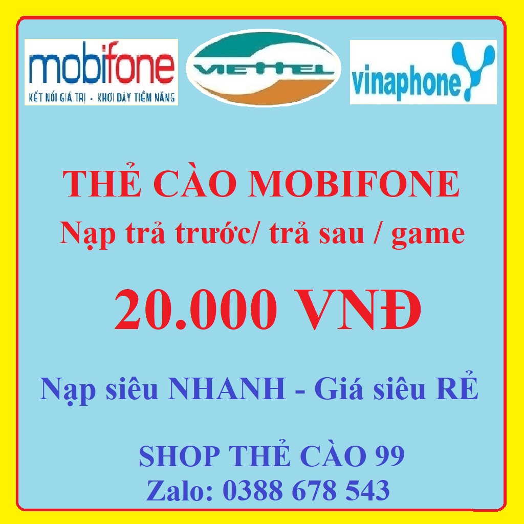 Thẻ Cào Mobifone 20K