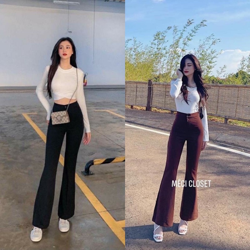 [HÀNG LOẠI 1] Quần Tây Ống Loe Quần Tây Công Sở ống Vẩy_ Lưng Cao Hàng 2 cúc có 2 màu | BigBuy360 - bigbuy360.vn