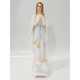 Tượng công giáo - Tượng Đức Mẹ Lộ Đức (màu trắng) cao 30cm