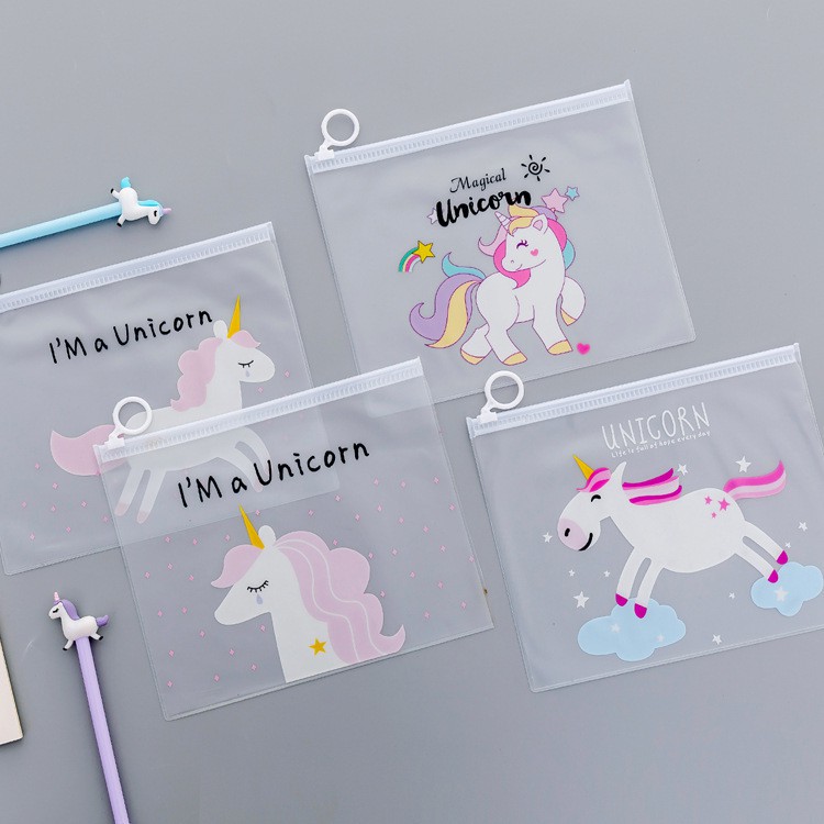 TÚI ĐỰNG BÚT KHOÁ KÉO UNICORN DỄ THƯƠNG