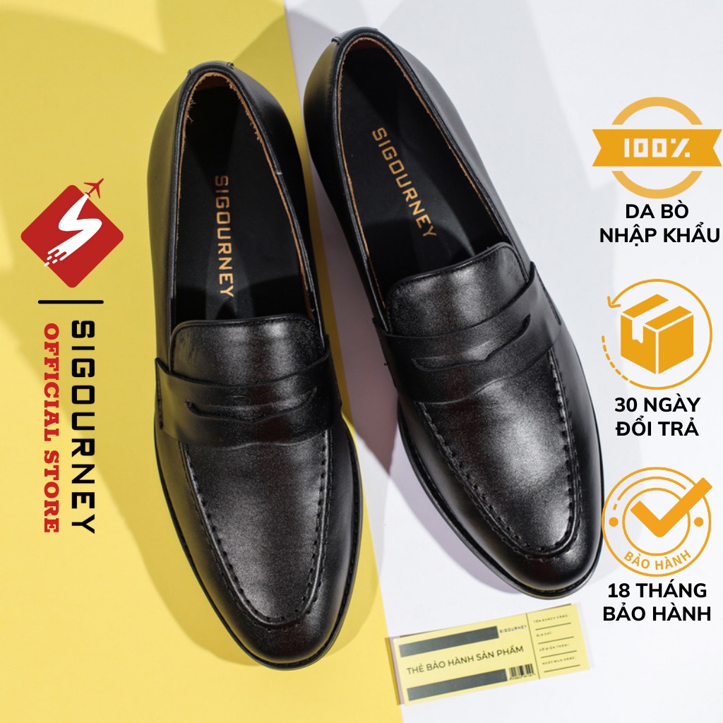 Giày loafer nam ĐẾ PHÍP cao cấp SIGOURNEY SCC-01 bảo hành 18 tháng