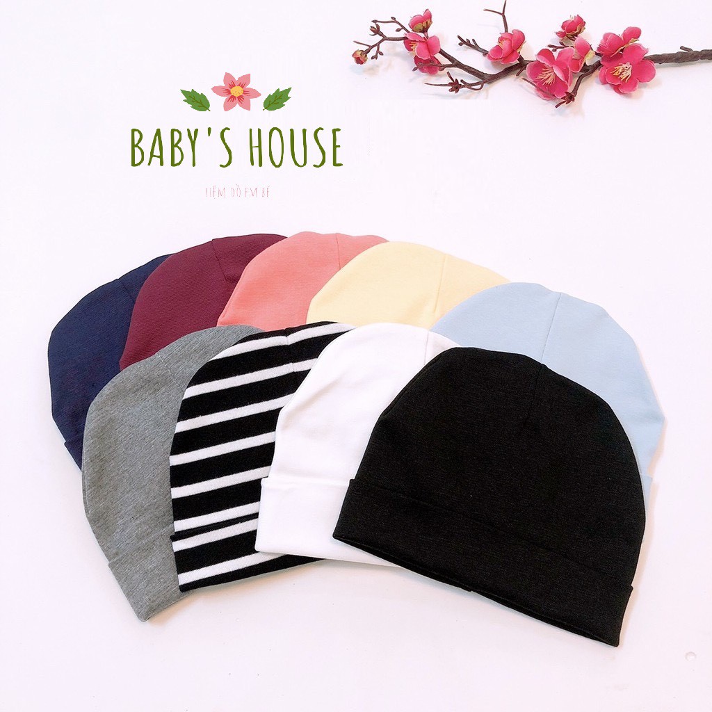 Mũ cotton dệt kim dáng trùm đầu cho bé trai/gái (3m-2y)