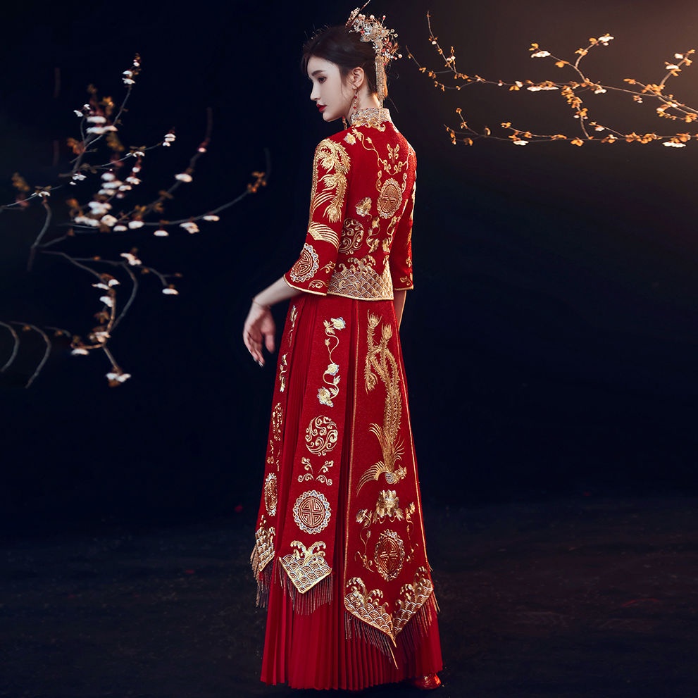 Đầm Cưới Kiểu Kimono Trung Hoa Thời Trang Xuân Hè 2022 Mới Cho Cô Dâu